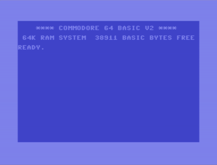 C64 screen with borders