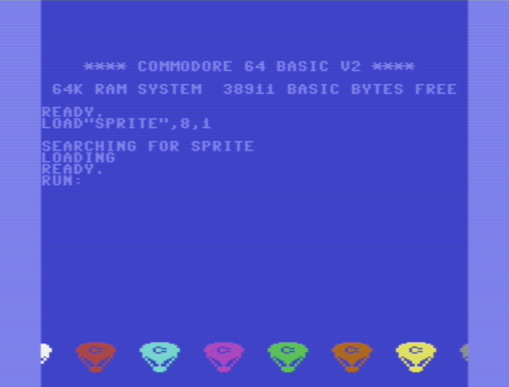 Sprite in lower border