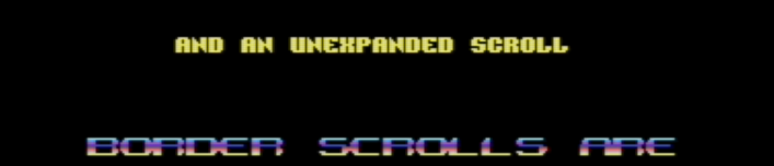 Unexpanded border scroll